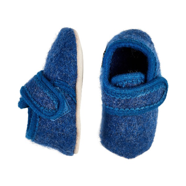 Babyschoentjes Wol Blue Melange