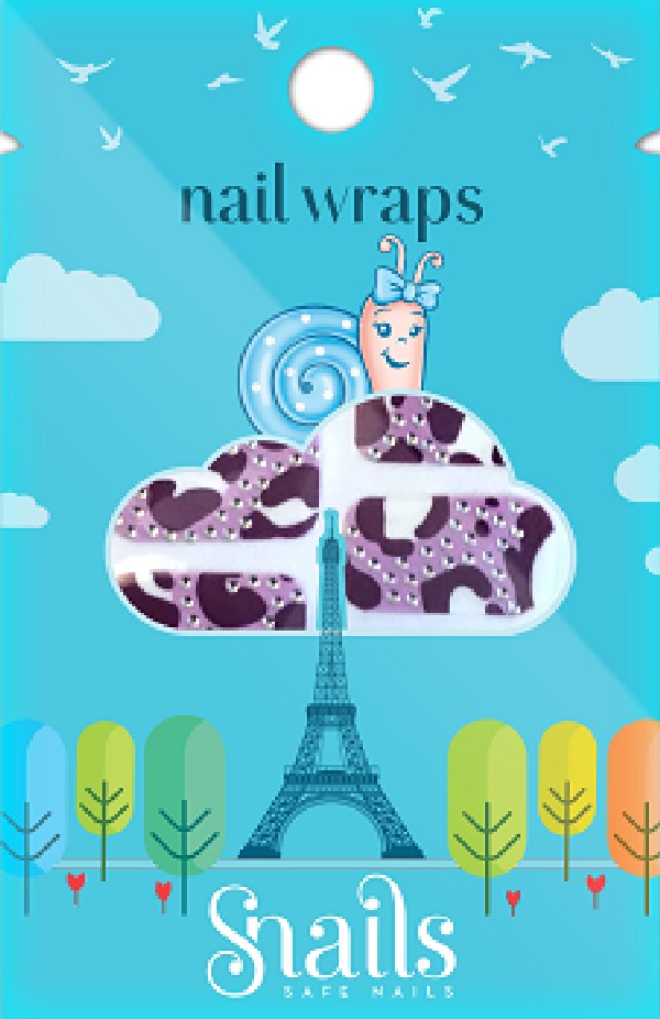 Nail Wraps Purple Zebra