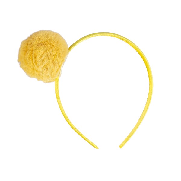 Haarband Pompom Yellow