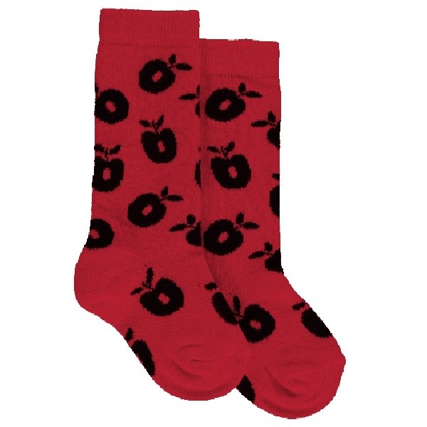 Knee Socks Apple Dark Red
