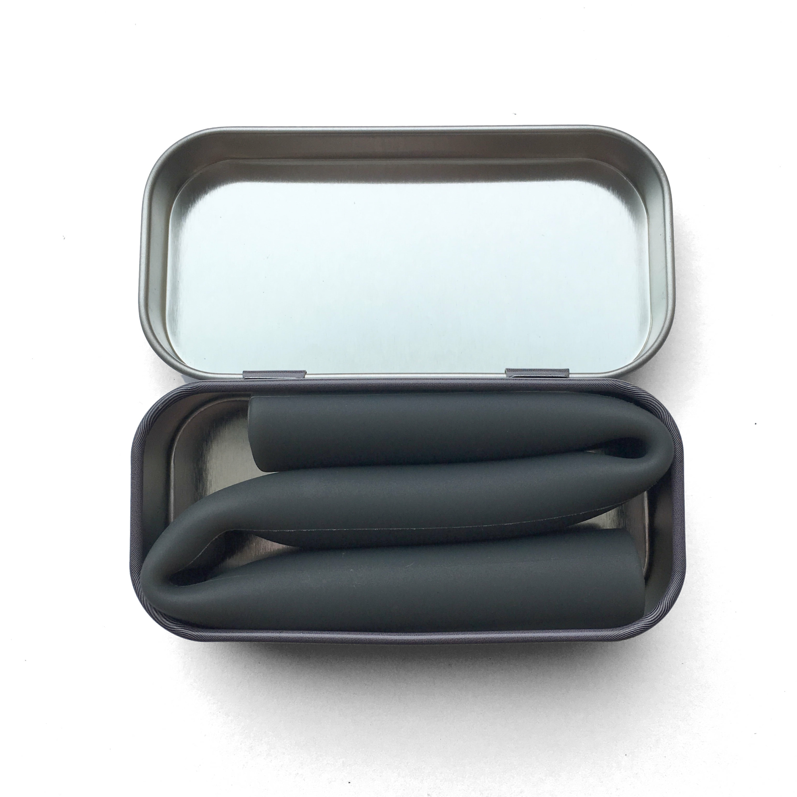 Reusable Silicone Straw X-Wide Travel Case Charcoal