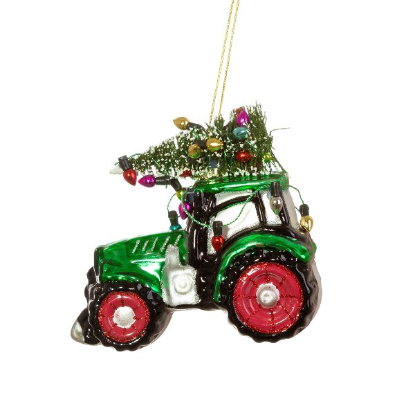 Kerstbal Festive Tractor