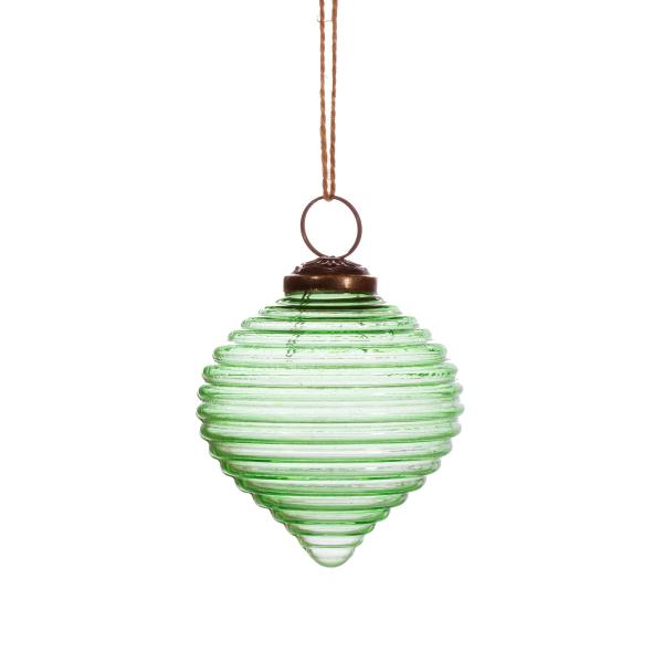 Kerstbal_Recycled_Glass_Rippled_Green