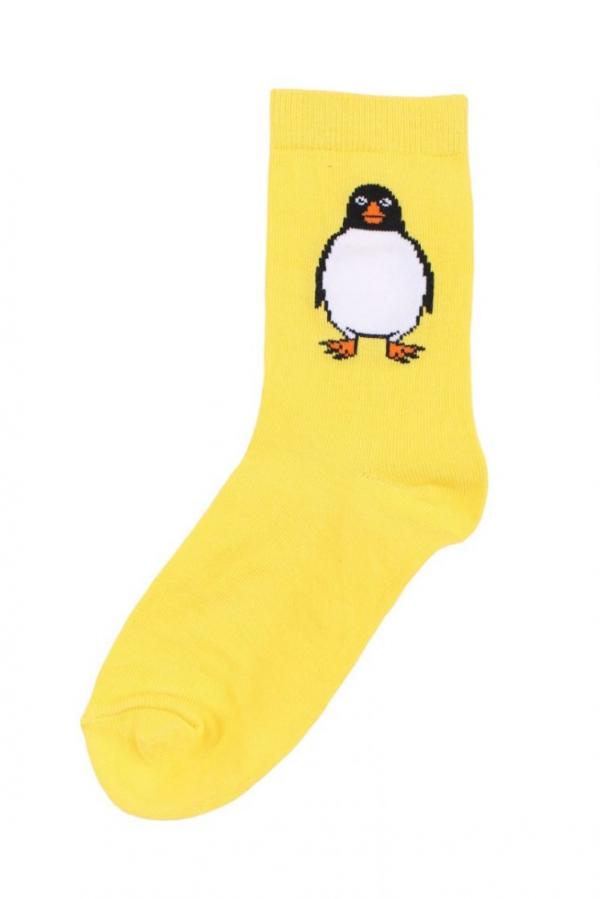 DYR_Socks_Penguin_Yellow